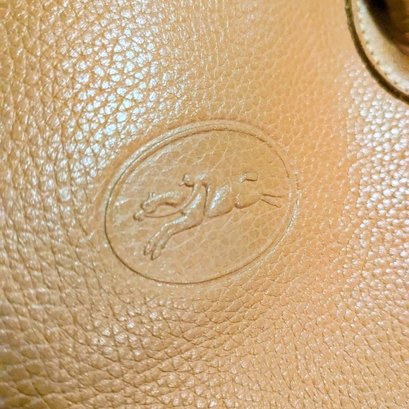 Longchamp Tan Pebble Leather Dome Handbag - Picture 6 of 12